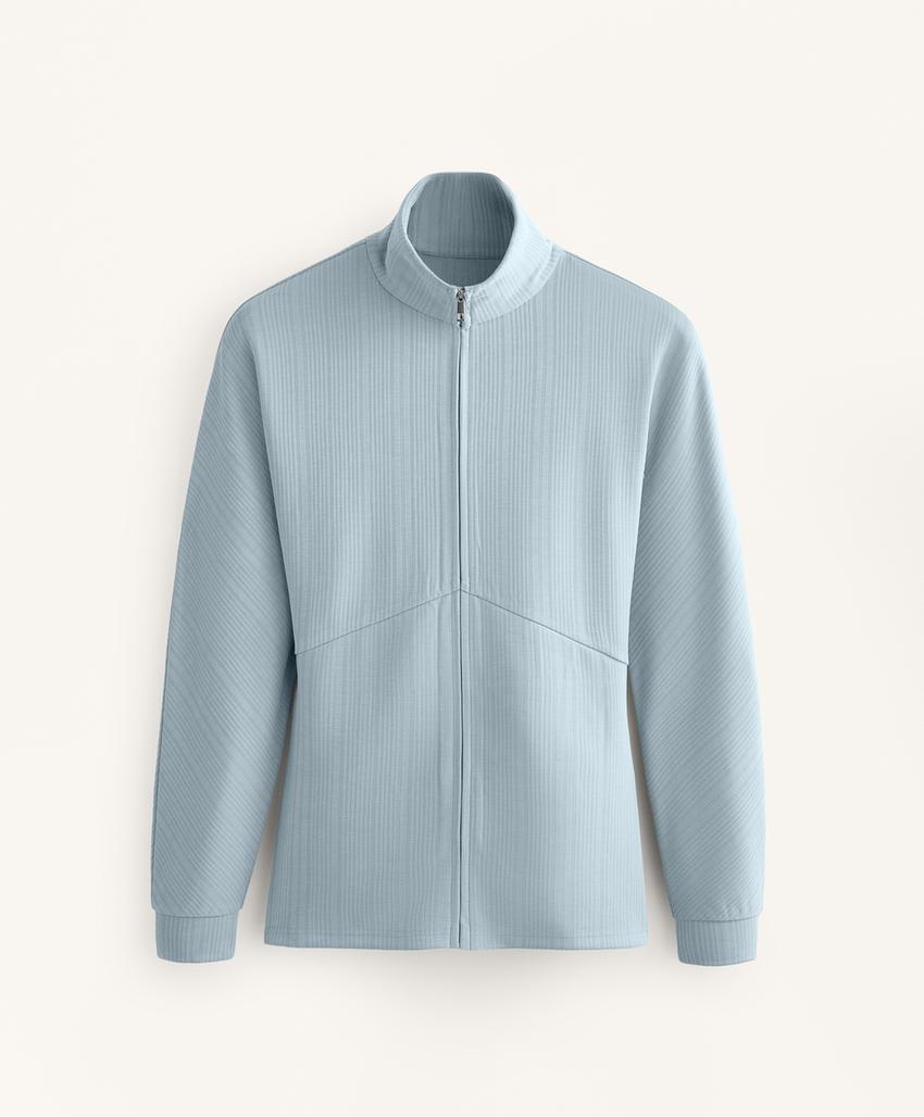 Длинная куртка с асимметричной полосой из модала