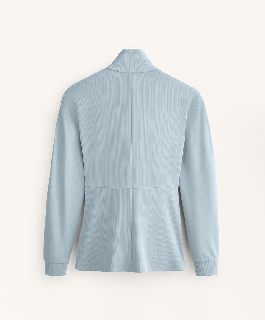 Длинная куртка с асимметричной полосой из модала