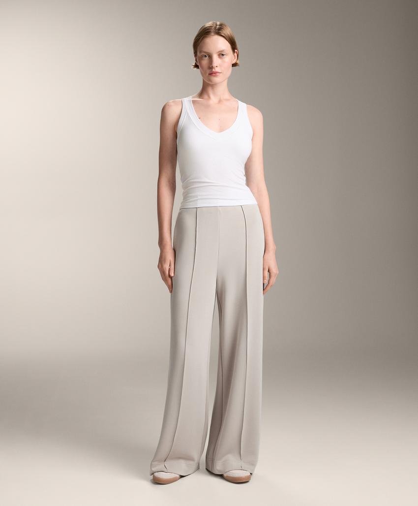 Топ на бретелях из ребристой модальной смеси