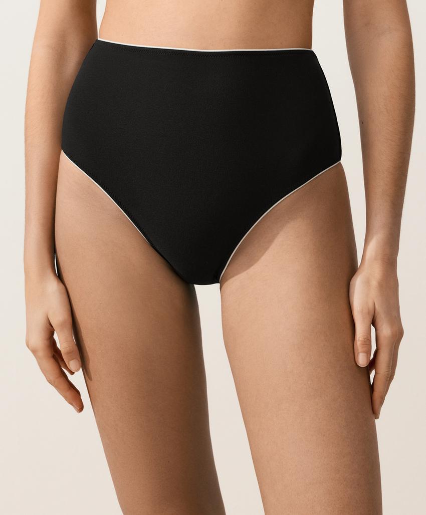 Классические высокие плавки бикини с Piping