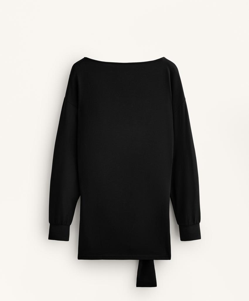 Длинная толстовка с узлом из мягкого модала