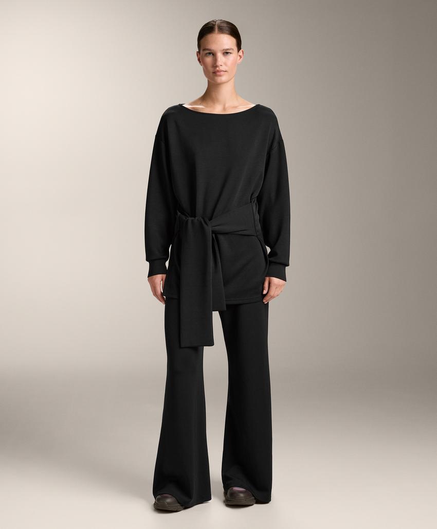 Длинная толстовка с узлом из мягкого модала