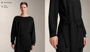 Длинная толстовка с узлом из мягкого модала- Заказать в России