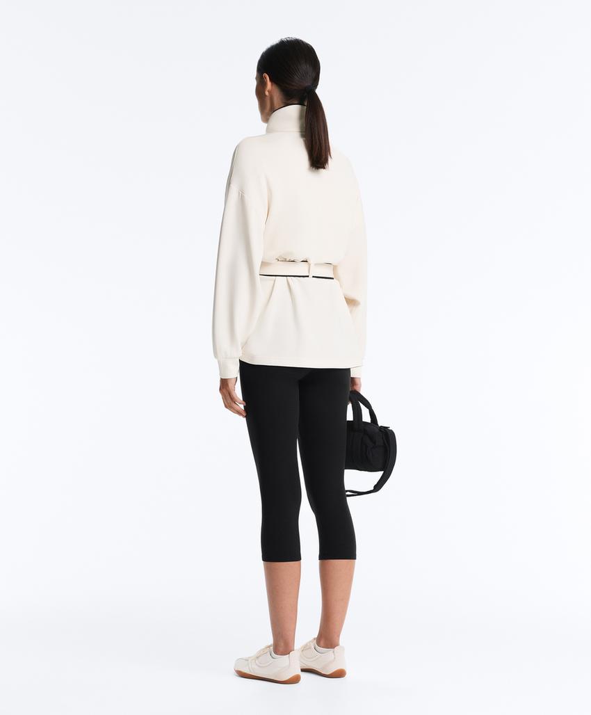 Длинная куртка из мягкой ткани с модалом и контрастным Piping