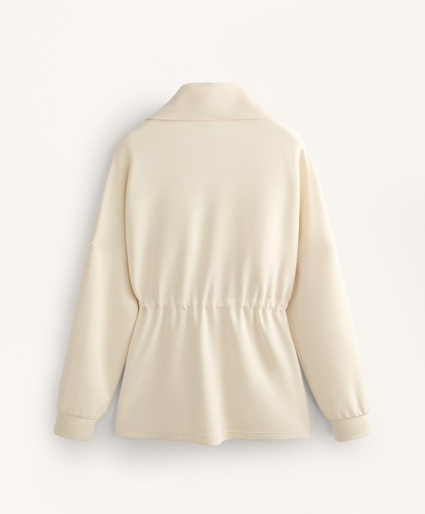 Толстовка на полумолнии из модала с мягким прикосновением