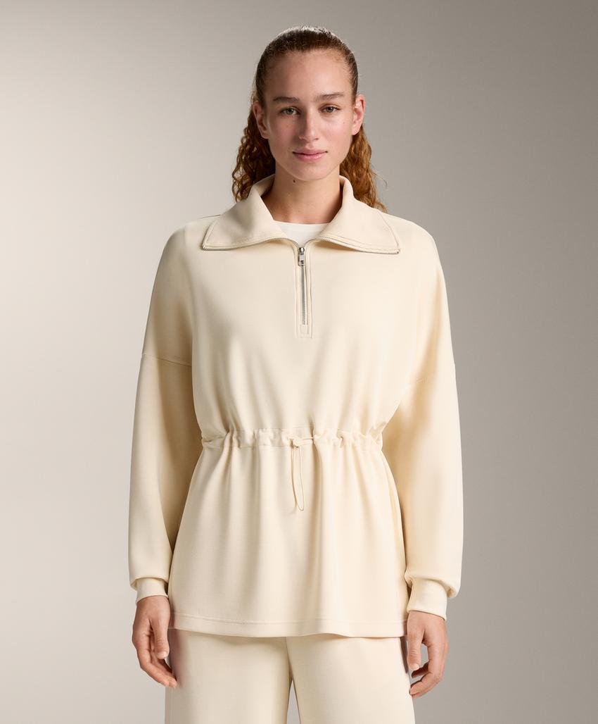 Толстовка на полумолнии из модала с мягким прикосновением