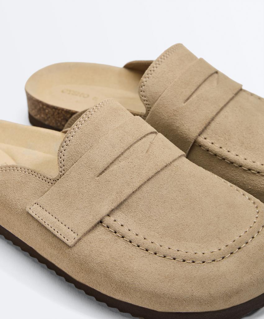 Замшевые сабо