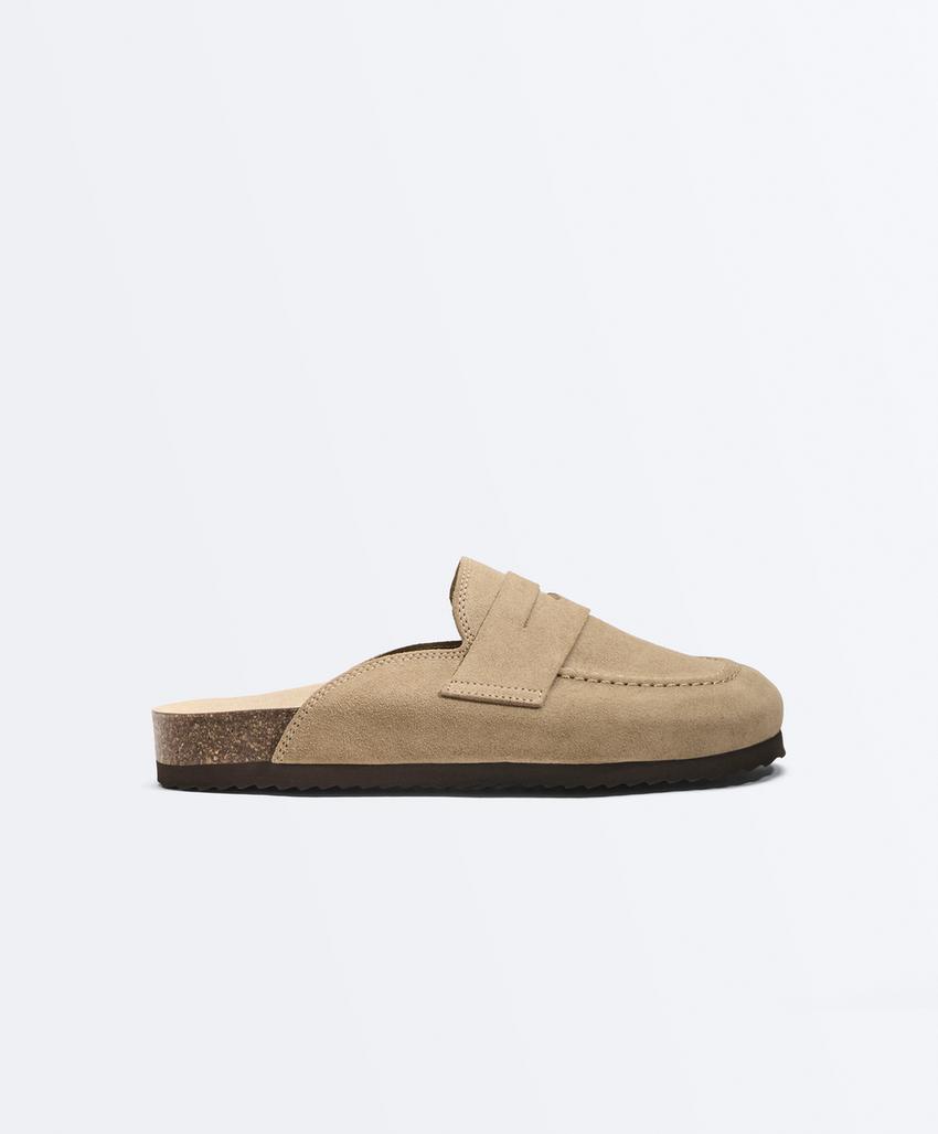 Замшевые сабо