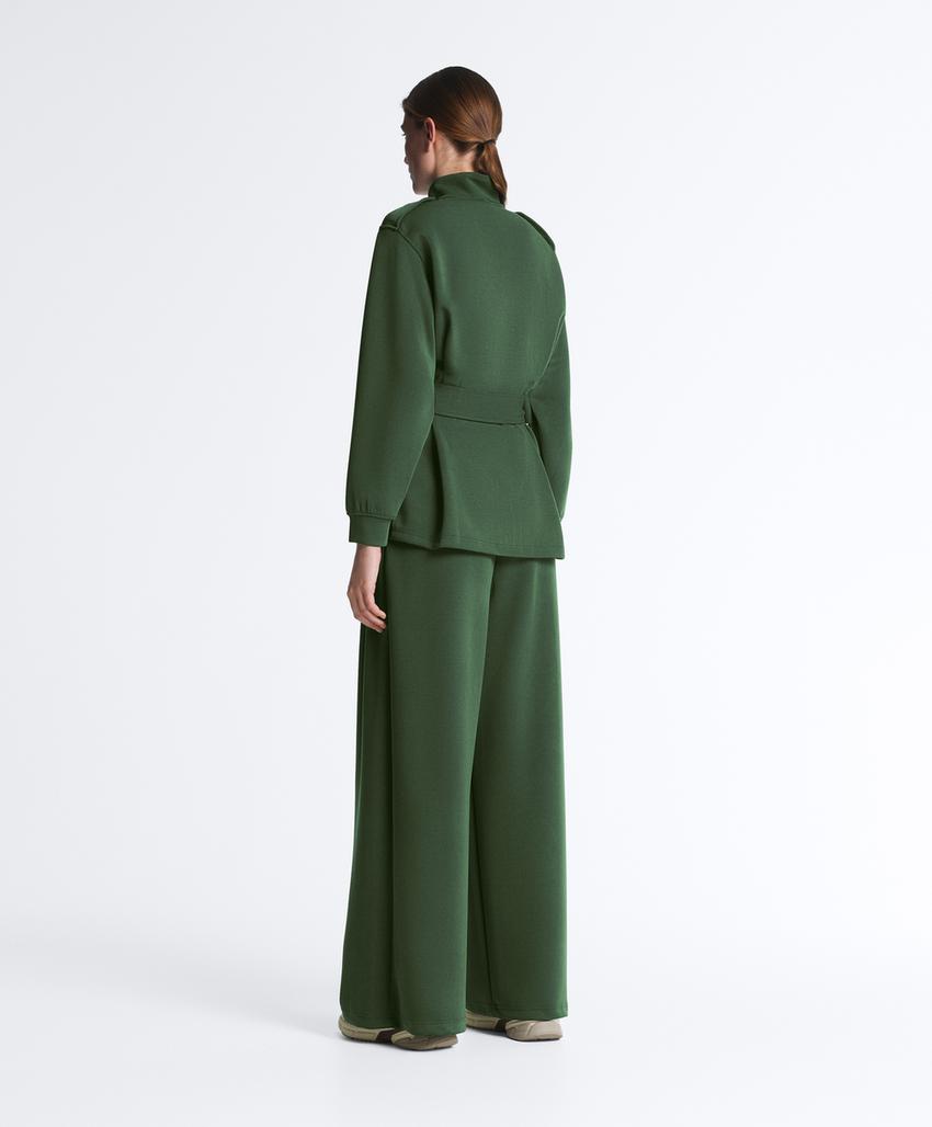 Длинная куртка Utility с поясом из хлопка и модала