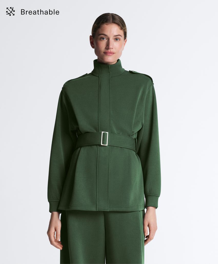 Длинная куртка Utility с поясом из хлопка и модала