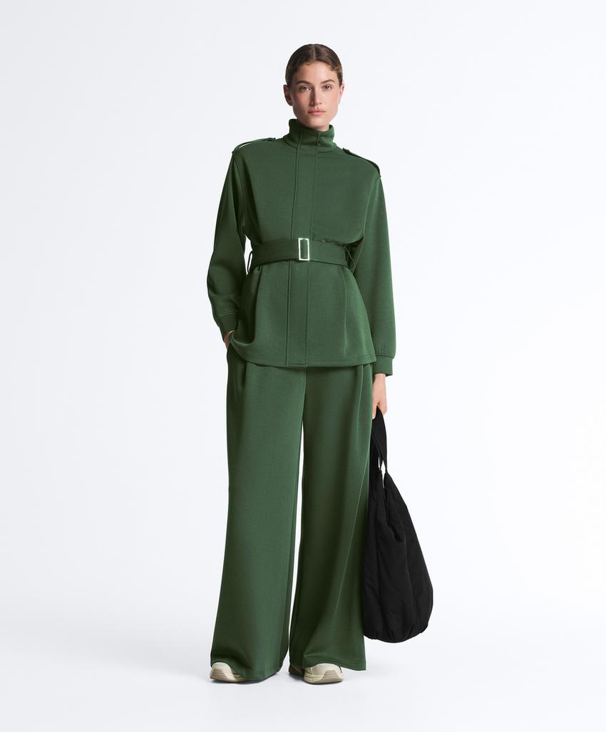 Длинная куртка Utility с поясом из хлопка и модала