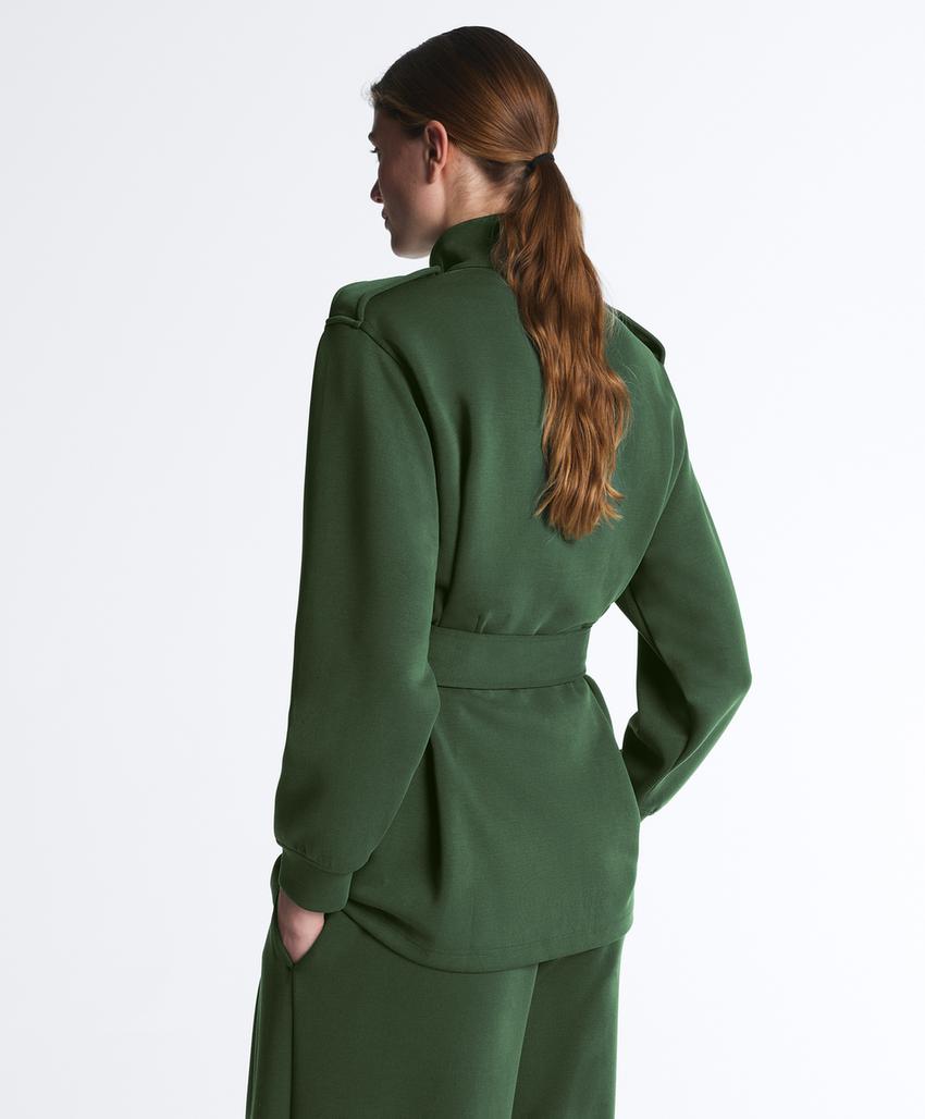 Длинная куртка Utility с поясом из хлопка и модала