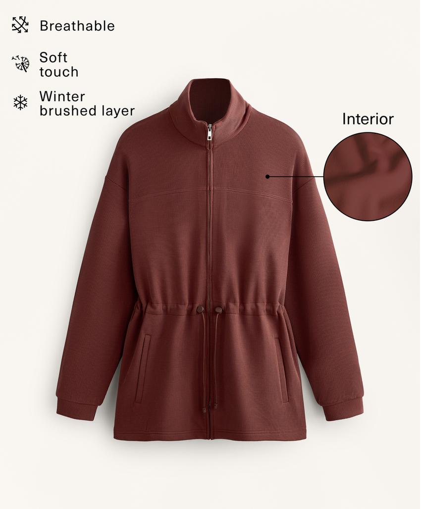 Длинная куртка с регулируемой талией