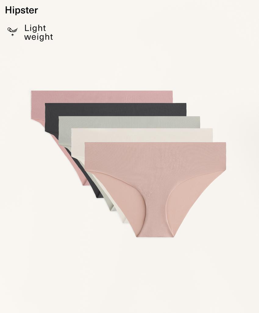 5 трусов-хипстеров из легкого полиамида, Laser cut