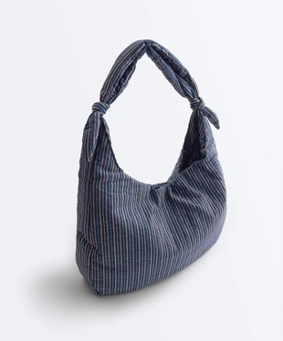 Сумка с принтом в полоску и узлом- Заказать в России