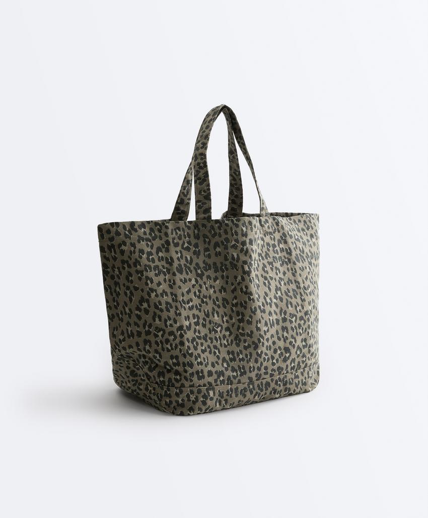 Сумка-шопер с леопардовым принтом