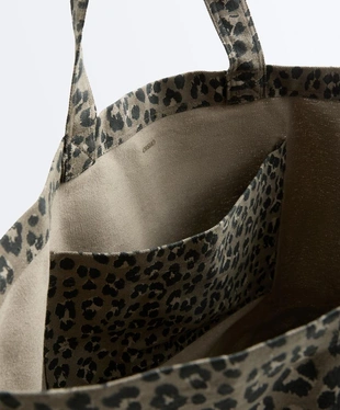 Сумка-шопер с леопардовым принтом- Заказать в России