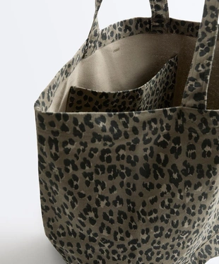 Сумка-шопер с леопардовым принтом- Заказать в России