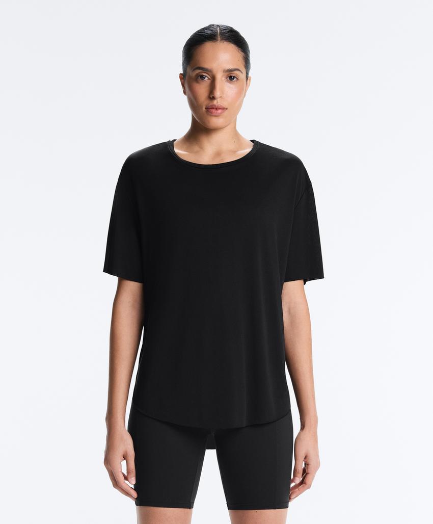 Футболка из смесового модала с короткими рукавами