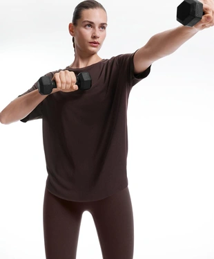 Футболка из смесового модала с короткими рукавами- Заказать в России