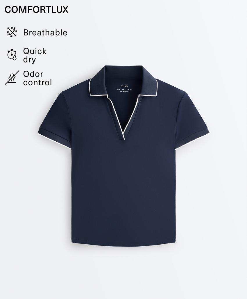 Поло Comfortlux с коротким рукавом и окантовкой