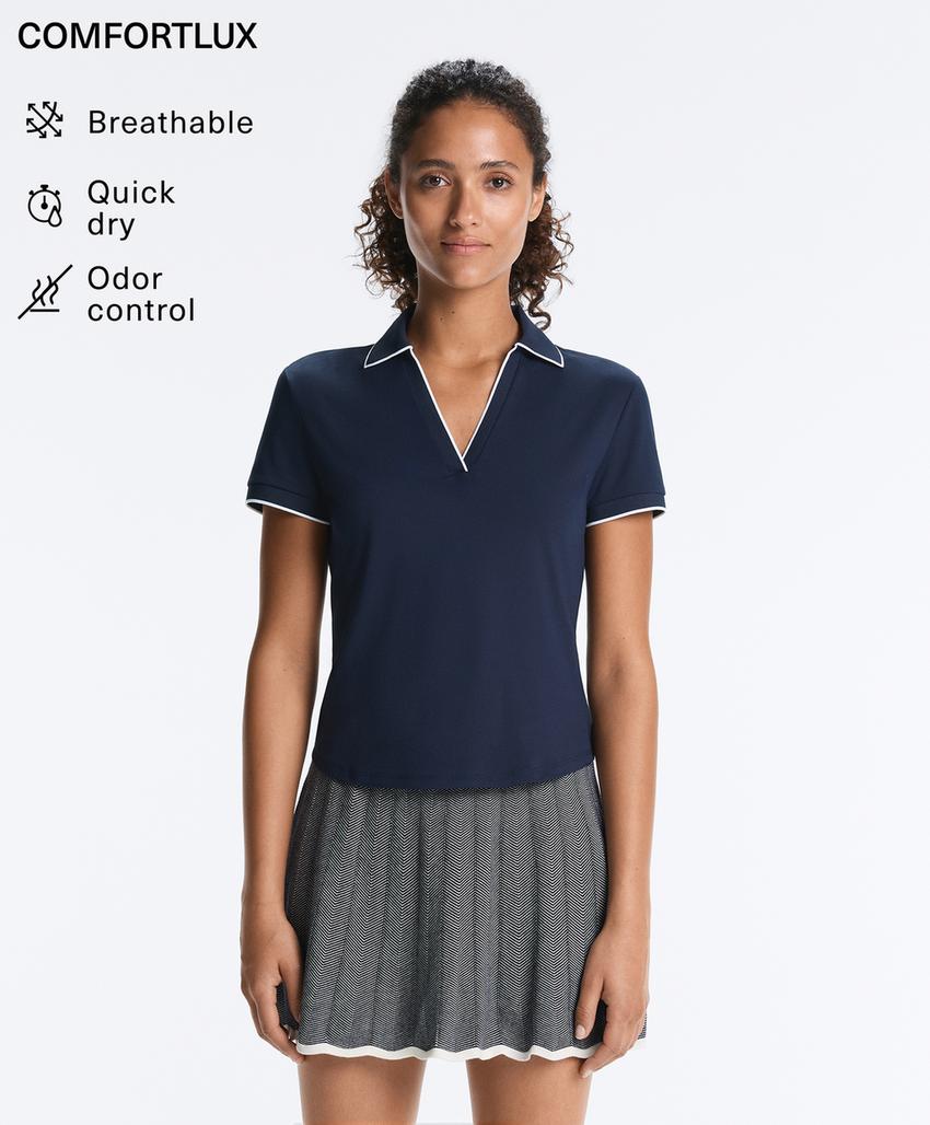 Поло Comfortlux с коротким рукавом и окантовкой