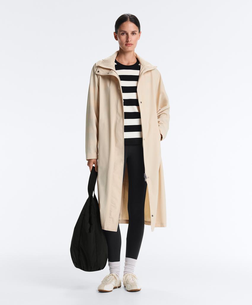 Удлиненный ультралегкий плащ с водонепроницаемостью 10 000 мм