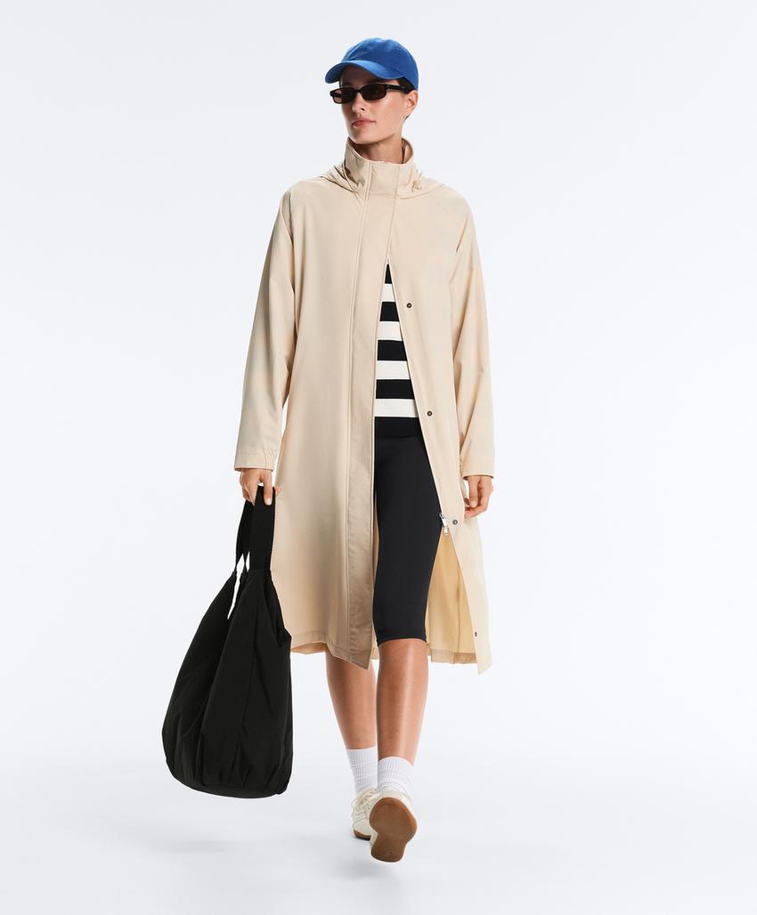 Удлиненный ультралегкий плащ с водонепроницаемостью 10 000 мм