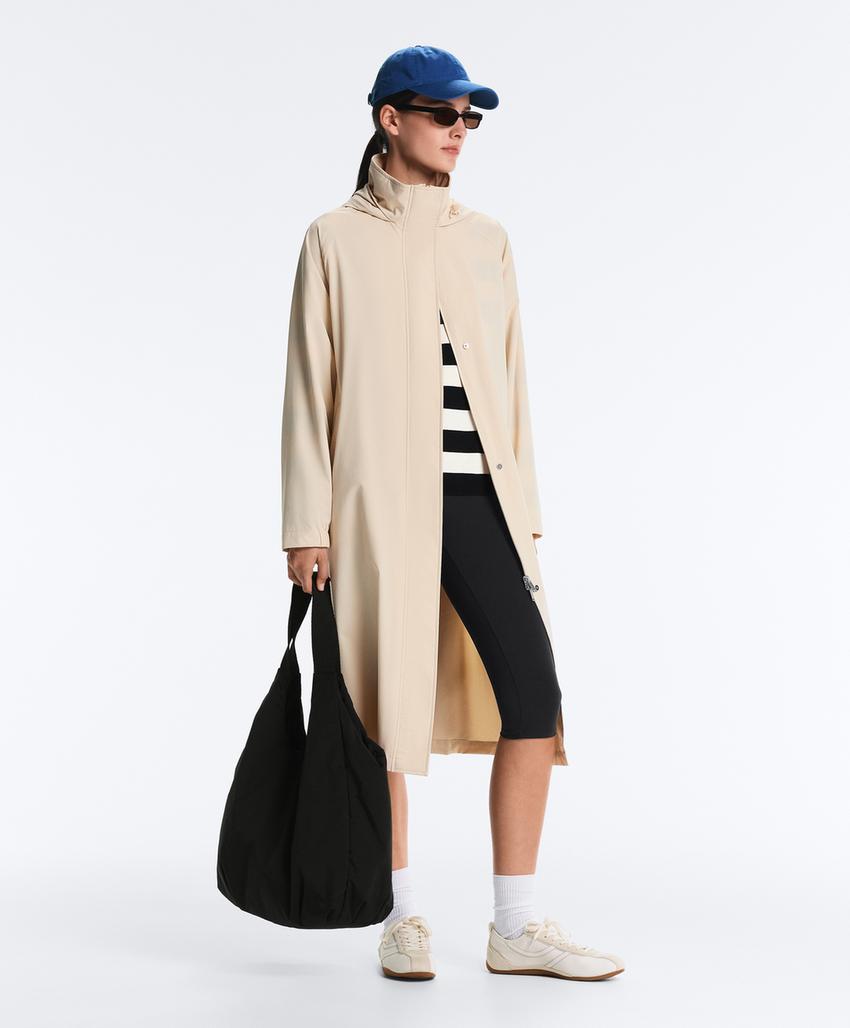 Удлиненный ультралегкий плащ с водонепроницаемостью 10 000 мм