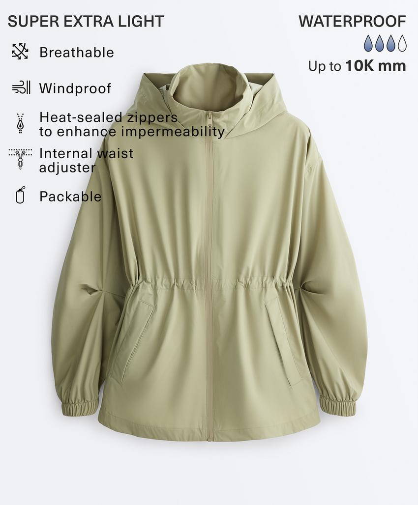 Ультралегкая упаковываемая куртка, водонепроницаемость 10 000 мм