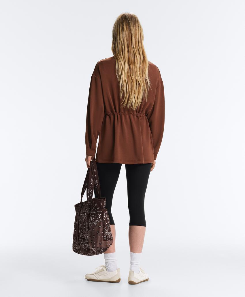 Длинная куртка из мягкой ткани с модалом