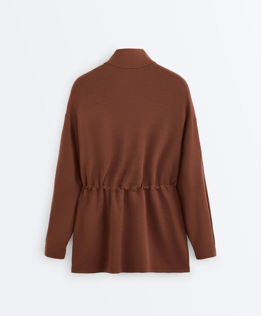 Длинная куртка из мягкой ткани с модалом