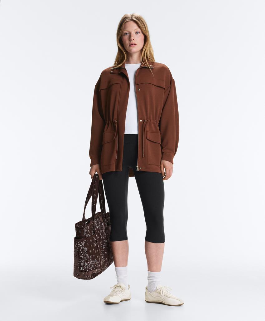 Длинная куртка из мягкой ткани с модалом