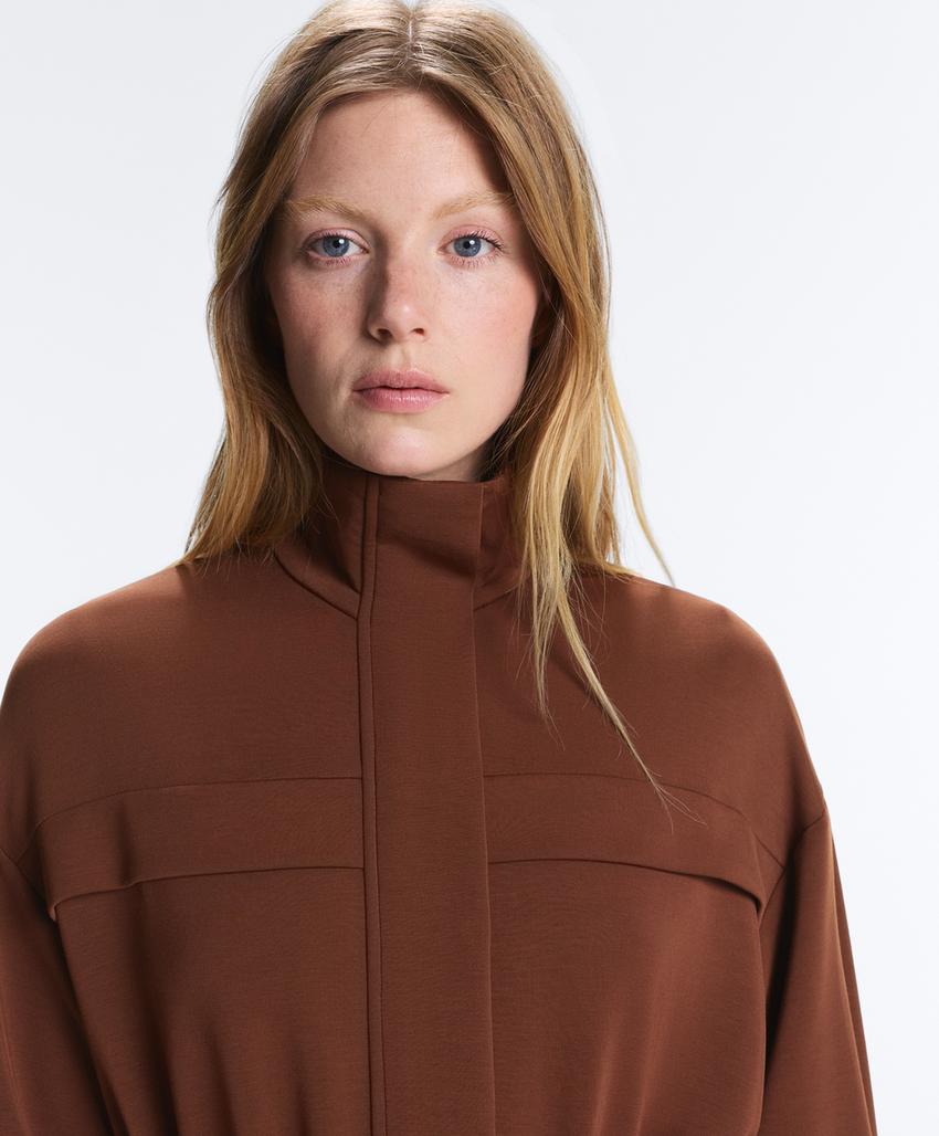 Длинная куртка из мягкой ткани с модалом