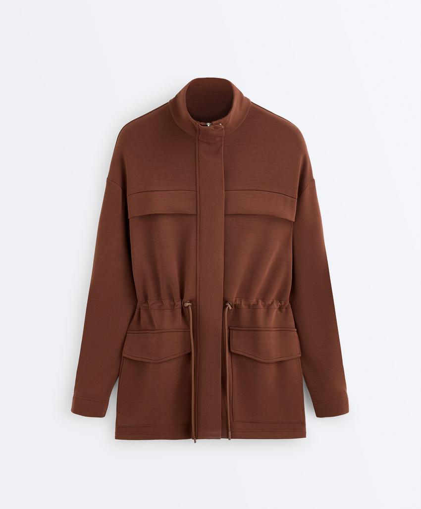 Длинная куртка из мягкой ткани с модалом