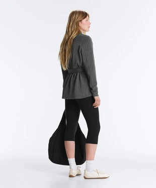 Удлиненная куртка с поясом из мягкой ткани с модалом- Заказать в России