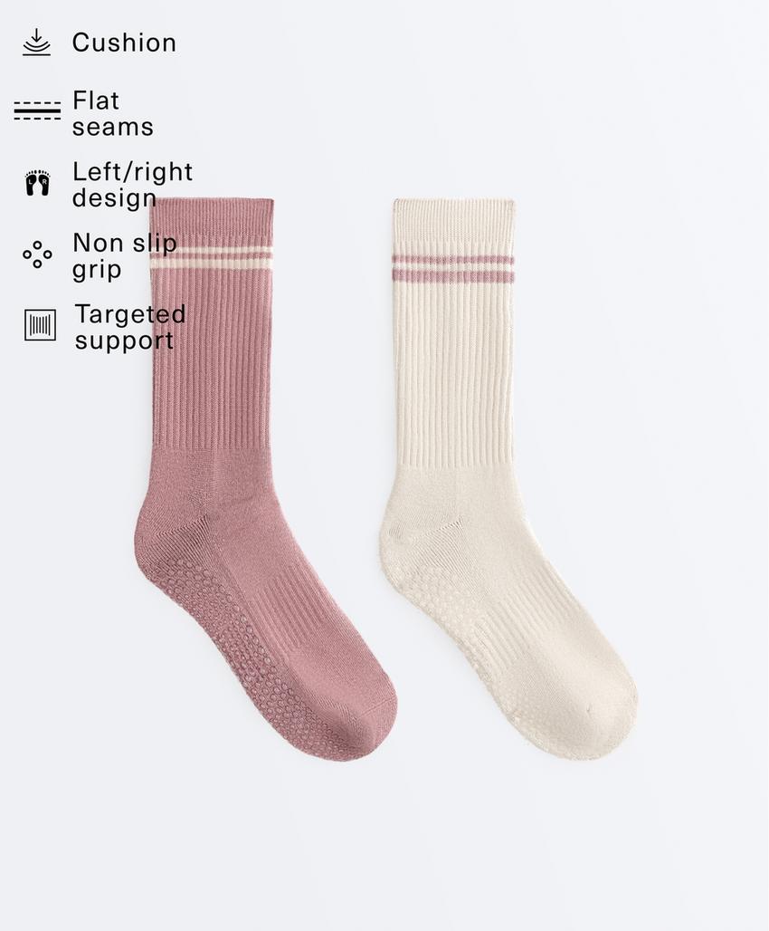 2 пары классических носков из смесового хлопка для йоги и пилатеса