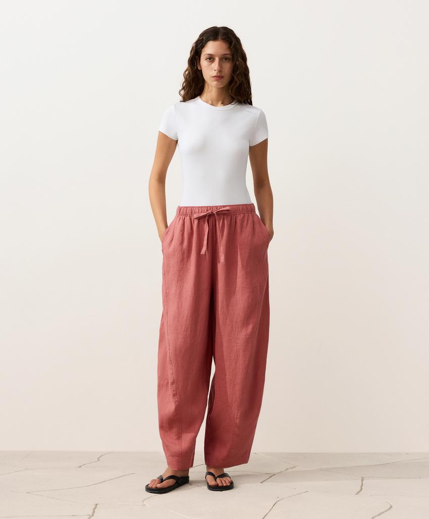 Брюки Balloon из 100%-го льна