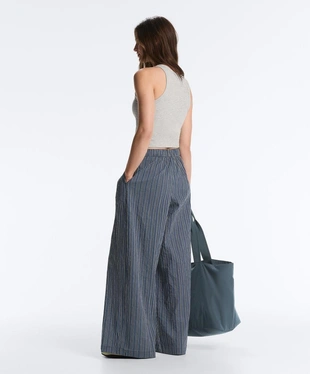 Удлиненный топ-майка в рубчик из смесового модала- Заказать в России