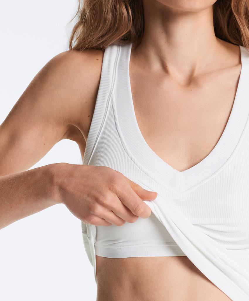 Tank top в рубчик из смесового модала