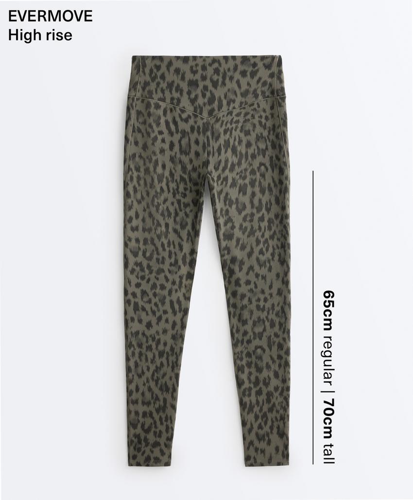 Легинсы Evermove до щиколотки High rise с леопардовым принтом