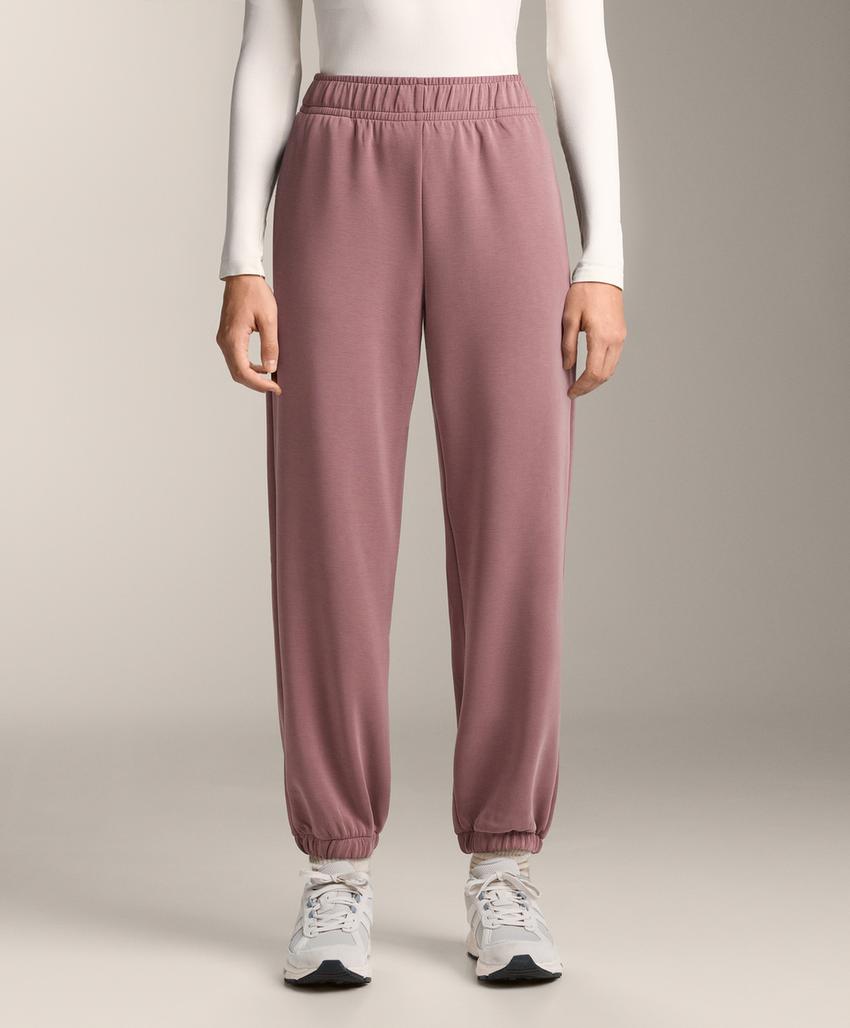 Брюки-джоггеры с начесом из ткани с модалом