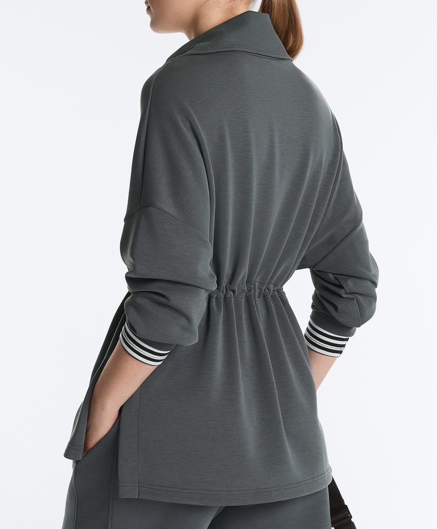 Толстовка на полумолнии из модала с мягким прикосновением