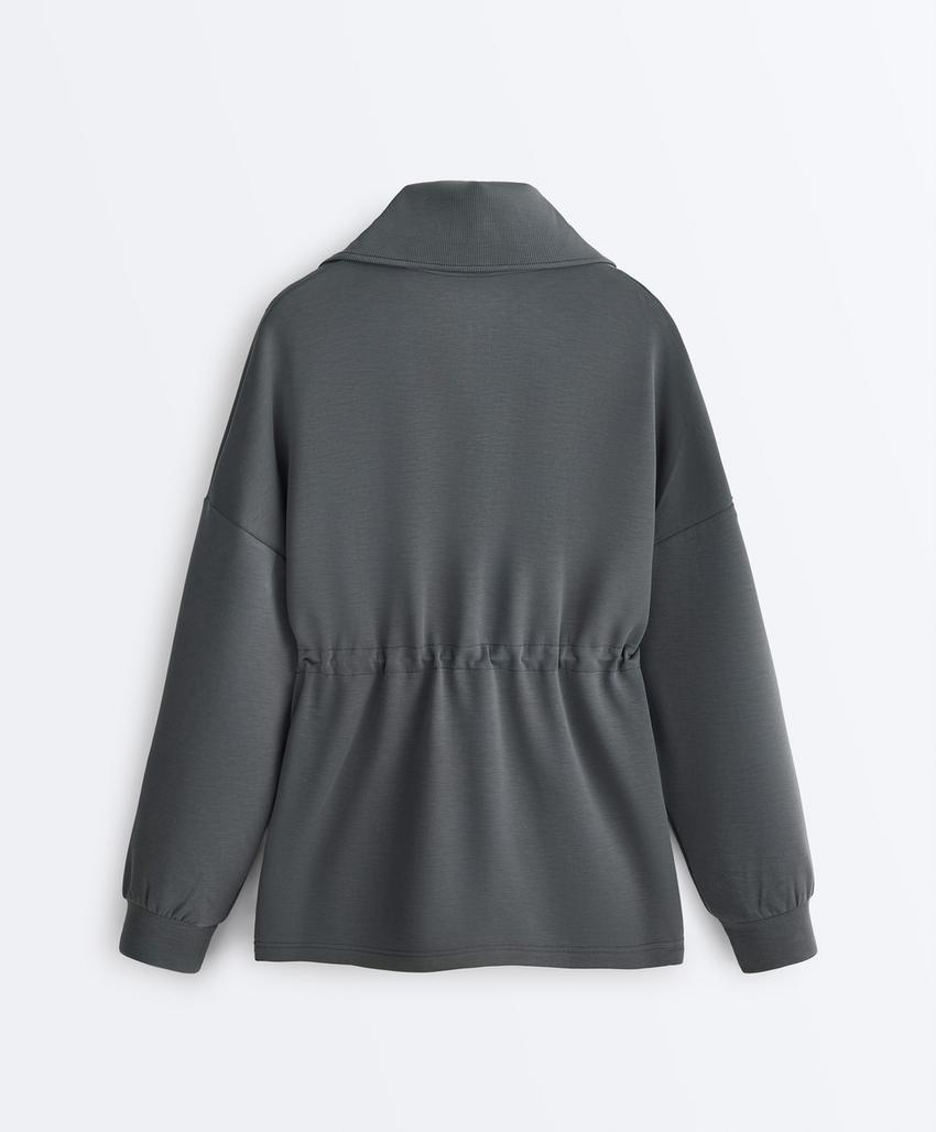 Толстовка на полумолнии из модала с мягким прикосновением