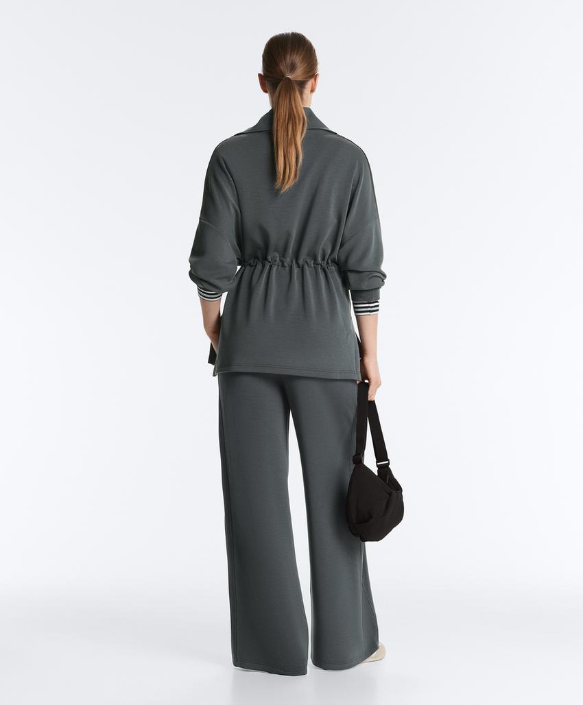 Толстовка на полумолнии из модала с мягким прикосновением