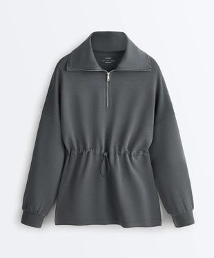 Толстовка на полумолнии из модала с мягким прикосновением- Заказать в России