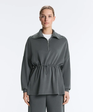 Толстовка на полумолнии из модала с мягким прикосновением- Заказать в России