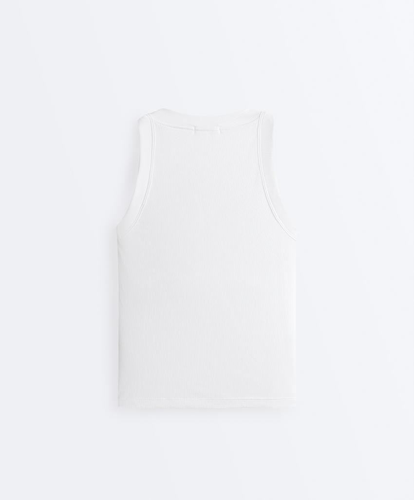 Tank top в рубчик из смесового модала