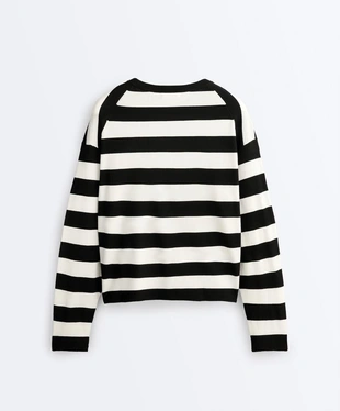 Вязаный свитер в полоску- Заказать в России