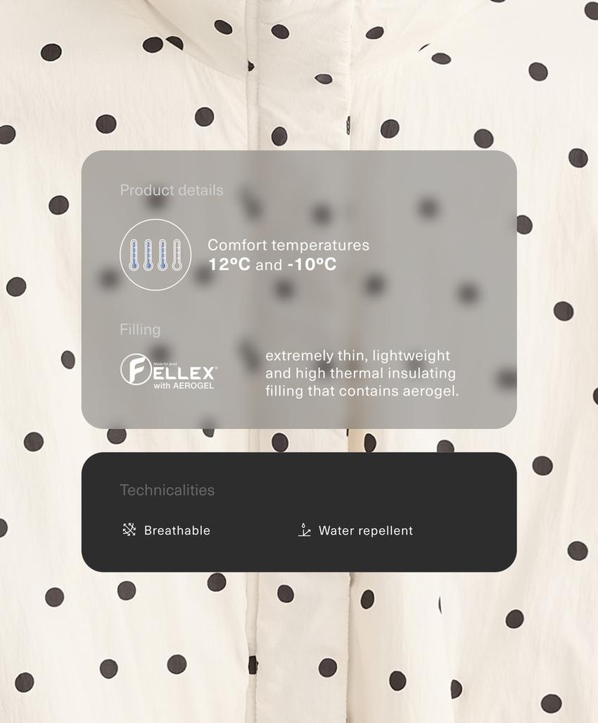 Водоотталкивающая куртка в горошек с FELLEX® AEROGEL